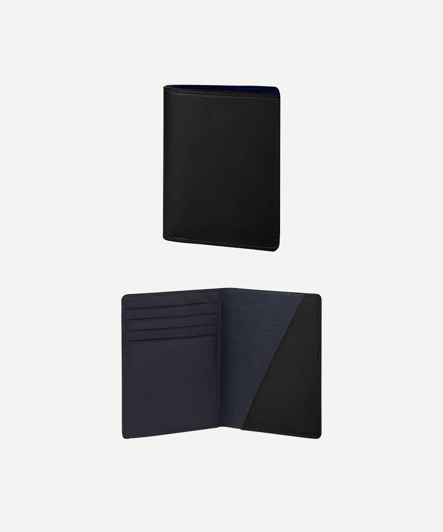 LEATHER PASSPORT HOLDER BLACK – L/UNIFORM