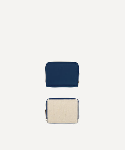 COINS WALLET CANVAS AND LEATHER