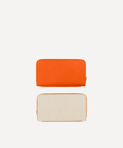 LONG WALLET CANVAS AND LEATHER