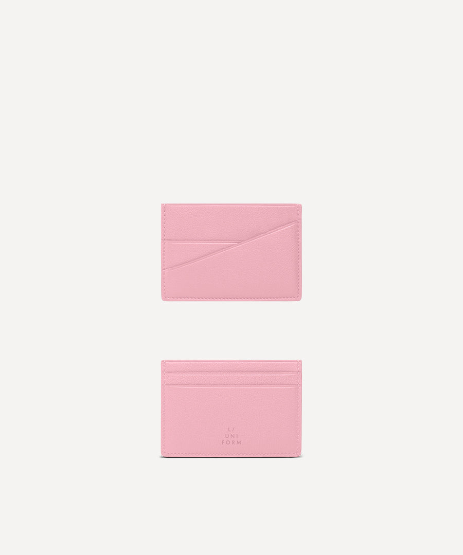 LE PORTE-CARTES CUIR ROSE PASTEL