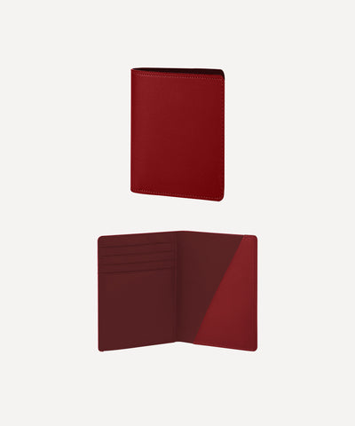 LE PORTE-PASSEPORT CUIR CARMIN