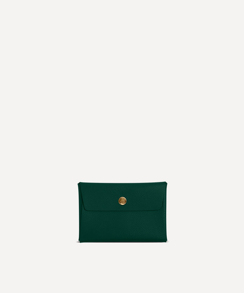 SMALL LEATHER ENVELOPE EMPIRE GREEN