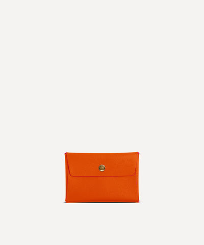 LA PETITE ENVELOPPE CUIR ORANGE