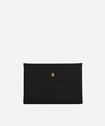 LA GRANDE ENVELOPPE CUIR NOIR