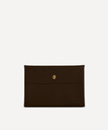 LA PETITE ENVELOPPE CUIR CHOCOLAT