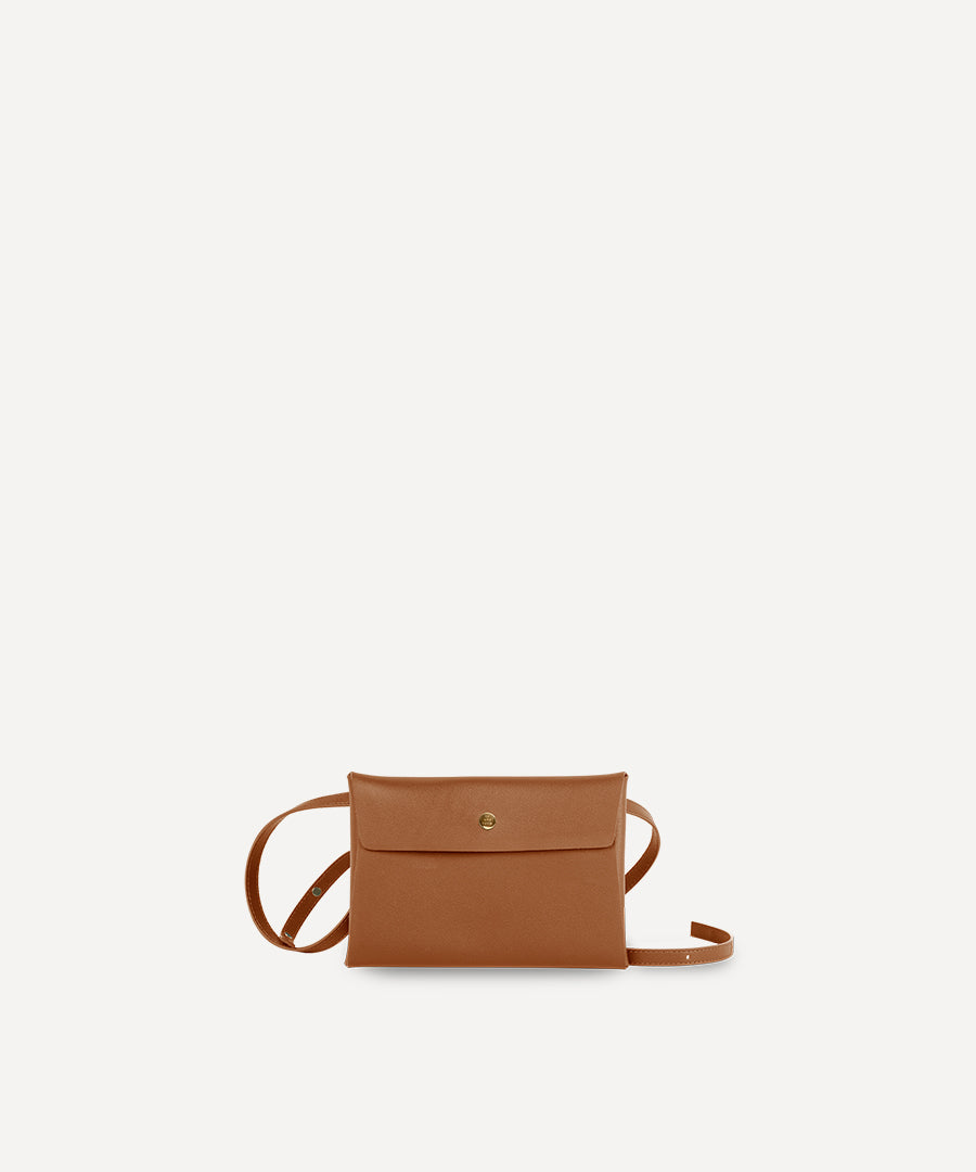 LARGE LEATHER ENVELOPE WITH SHOULDER STRAP