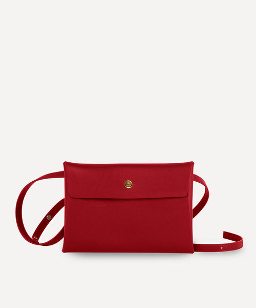 LARGE LEATHER ENVELOPE WITH SHOULDER STRAP