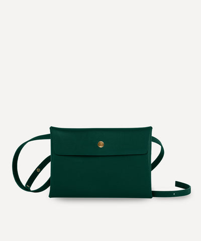 LARGE LEATHER ENVELOPE WITH SHOULDER STRAP