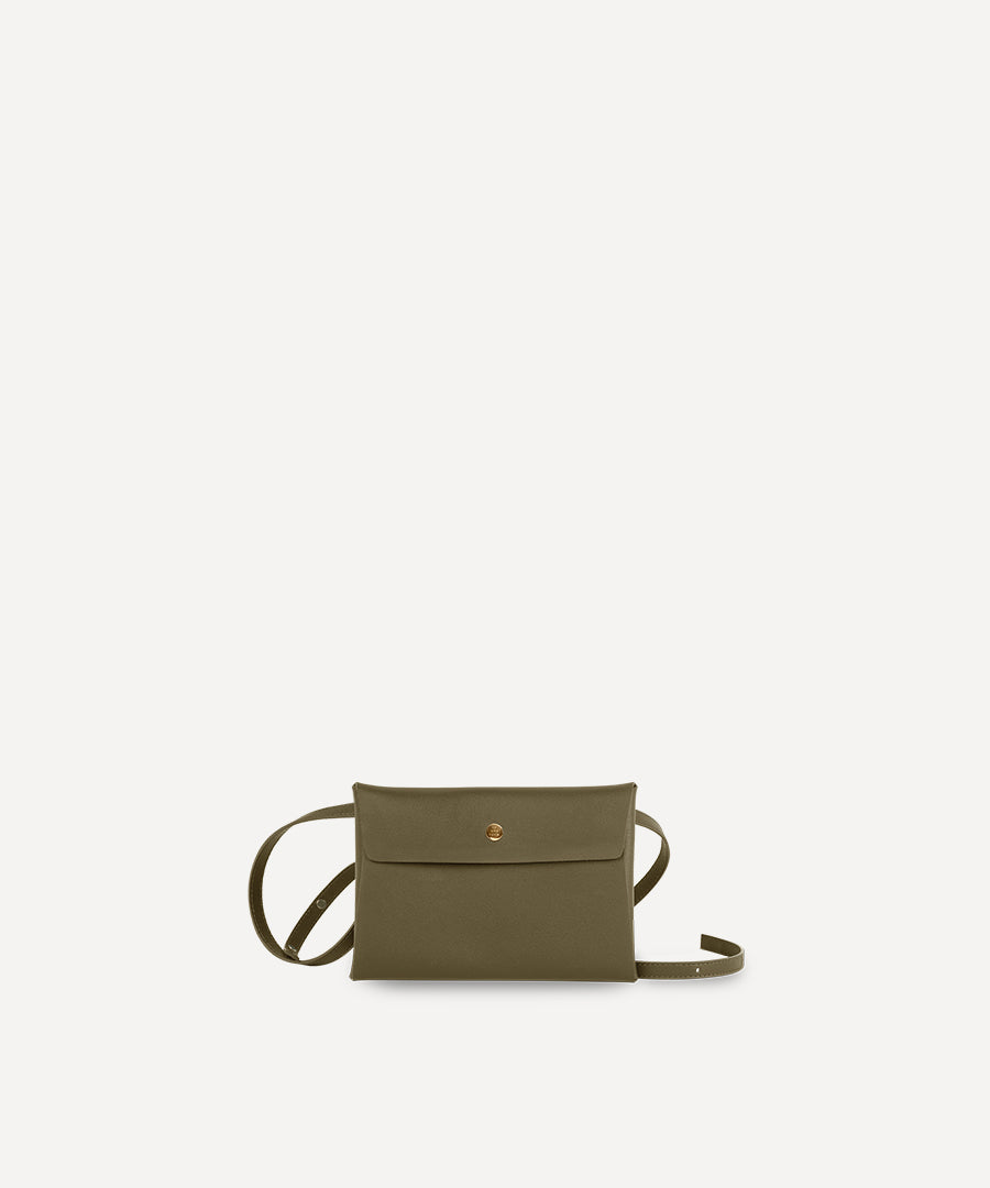 LARGE LEATHER ENVELOPE WITH SHOULDER STRAP