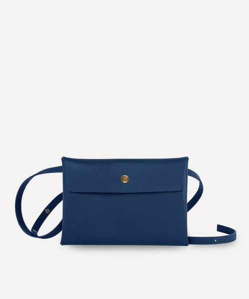 LARGE LEATHER ENVELOPE WITH SHOULDER STRAP