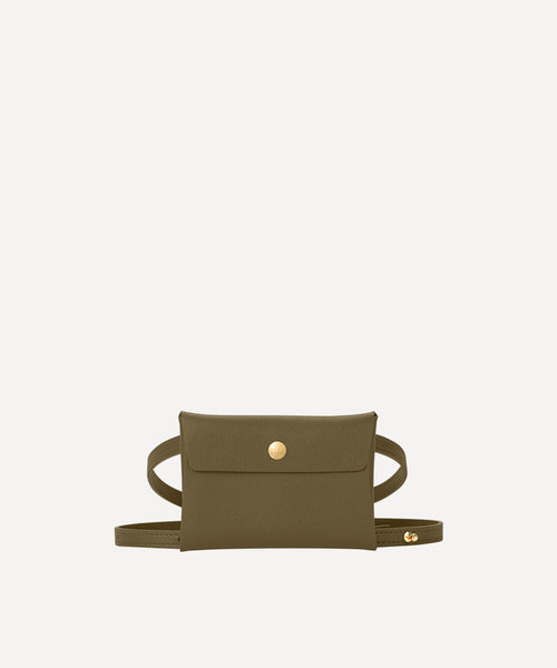 SMALL LEATHER ENVELOPE WITH SHOULDER STRAP
