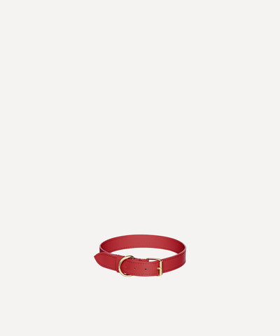 LE COLLIER CUIR ROUGE