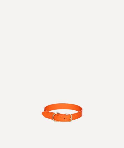 LE COLLIER CUIR ORANGE