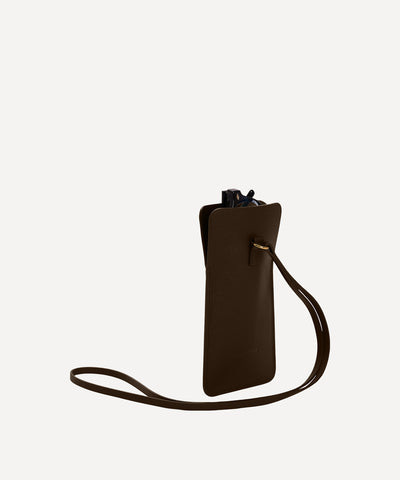 L'ETUI LUNETTES CUIR CHOCOLAT