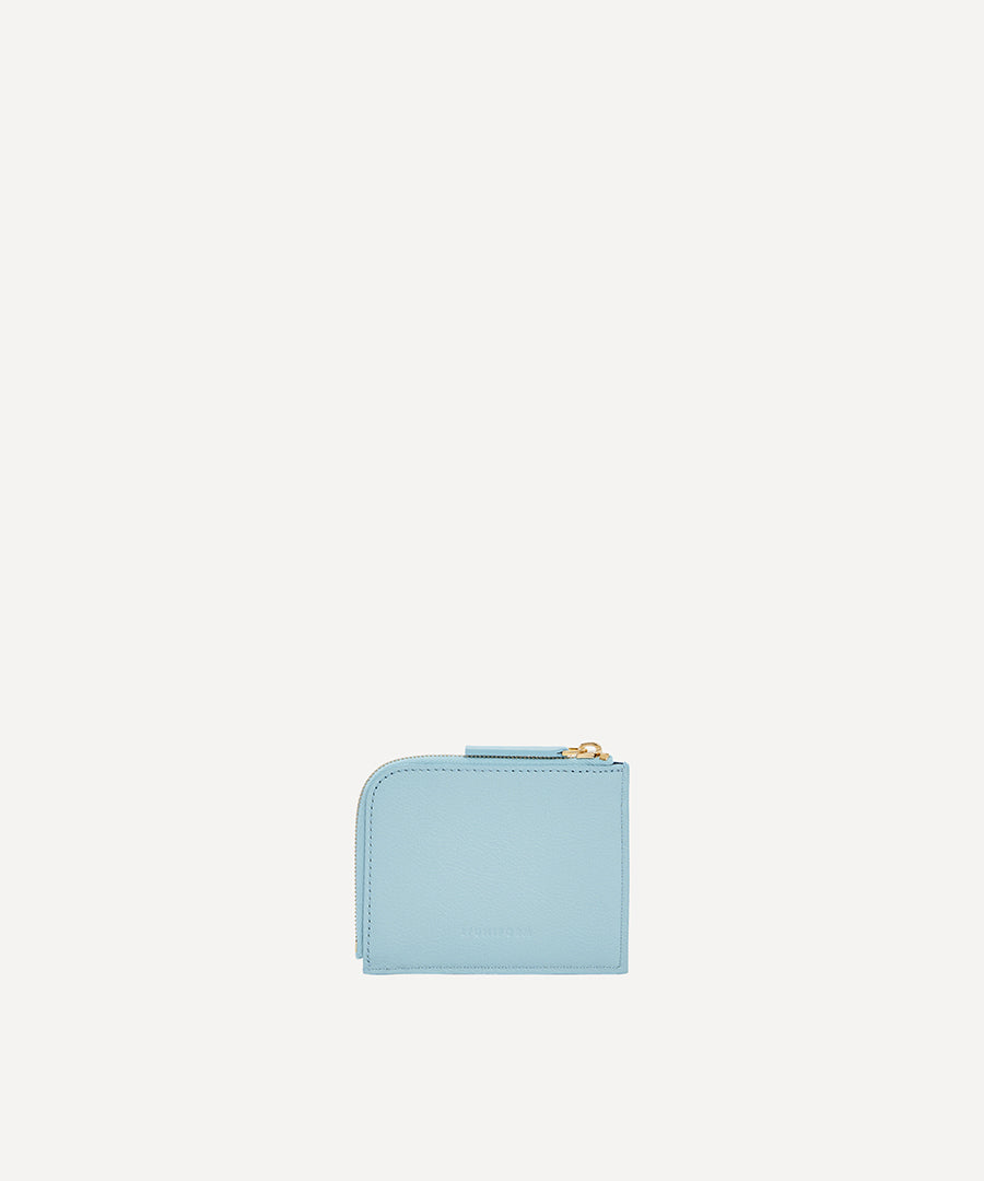 LE PORTE MONNAIE L ZIP BLEU PASTEL