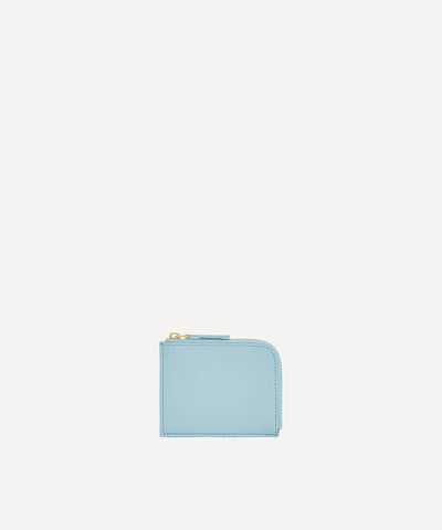 LE PORTE MONNAIE L ZIP BLEU PASTEL