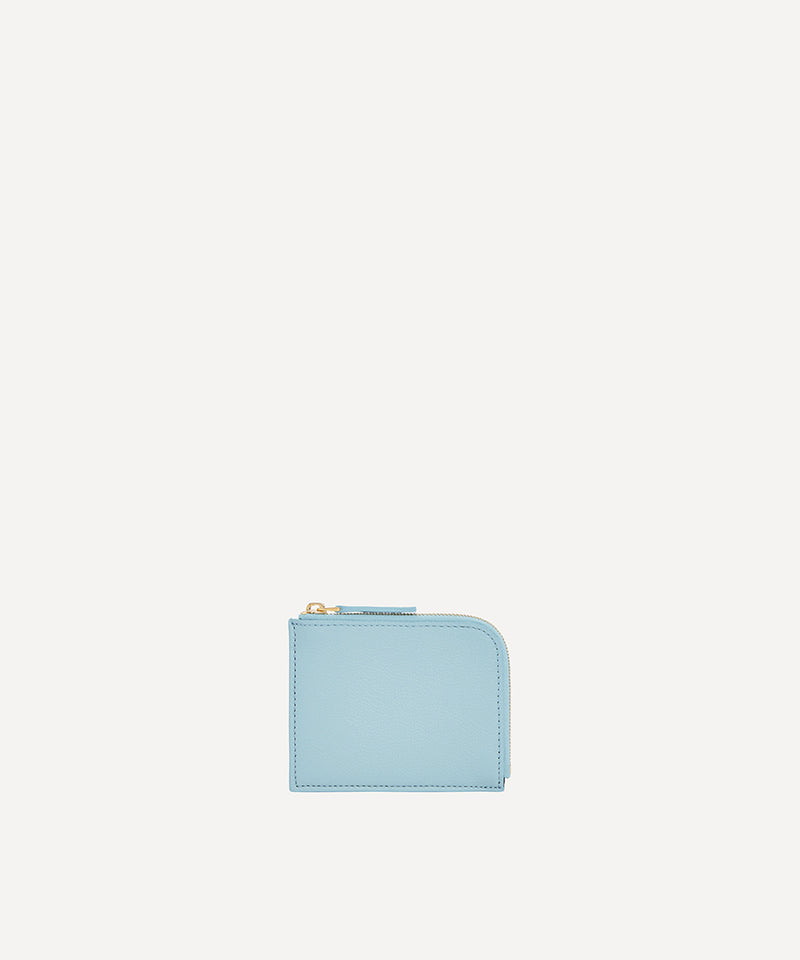 LE PORTE MONNAIE L ZIP BLEU PASTEL