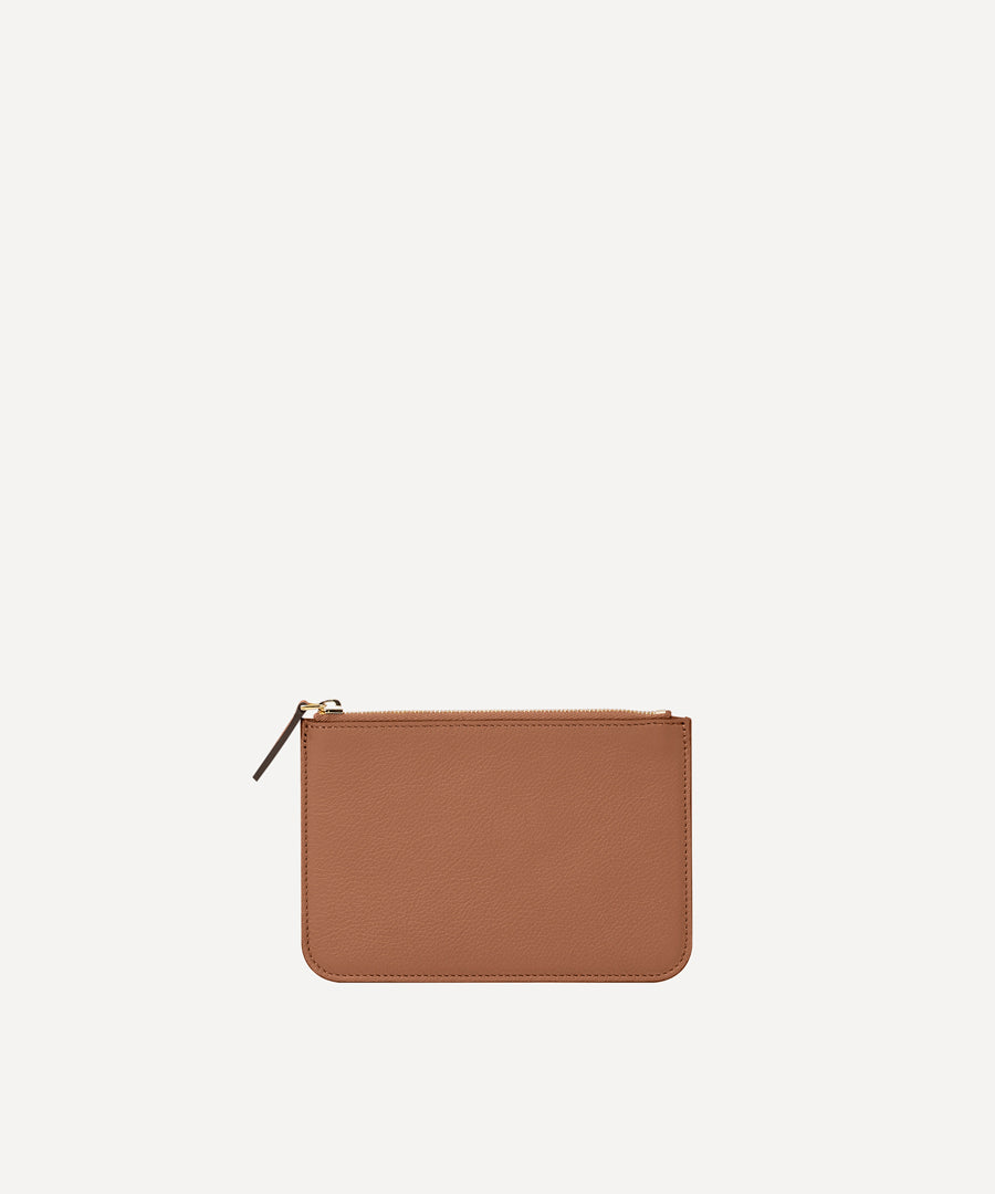 LA PETITE POCHETTE CUIR MARRON