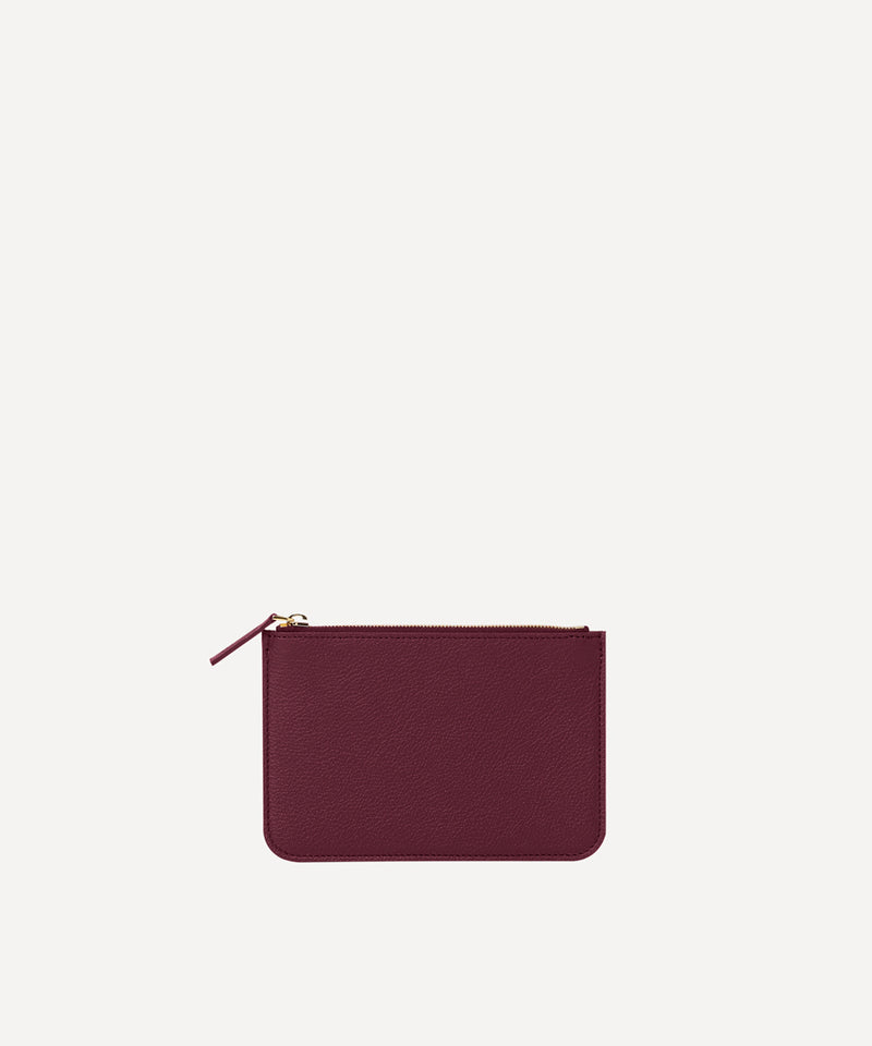 LA PETITE POCHETTE CUIR BORDEAUX