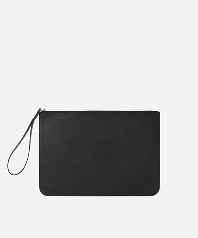 LA GRANDE POCHETTE CUIR NOIR