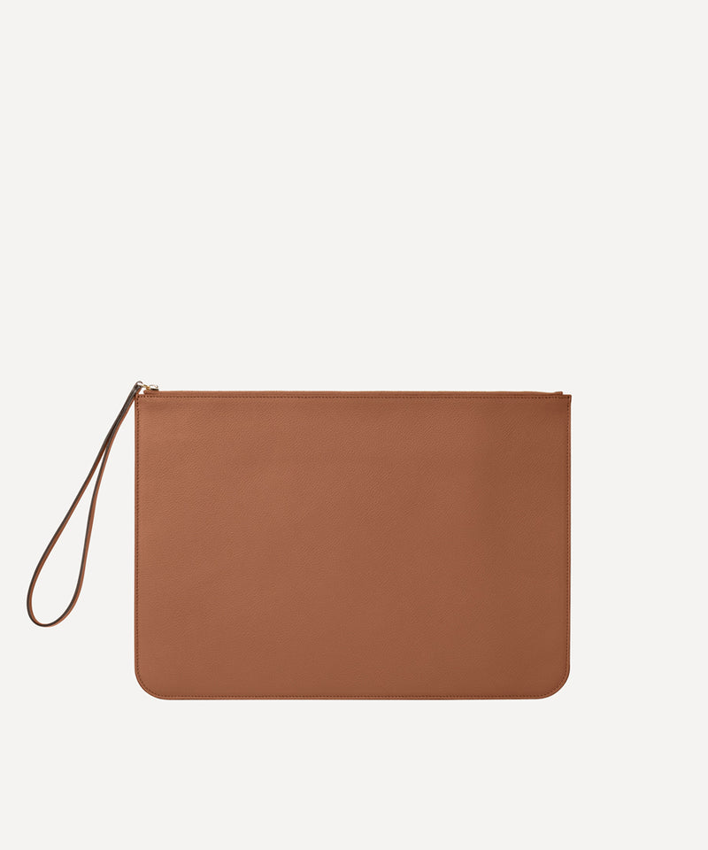 THE LARGE LEATHER POUCH BROWN