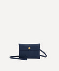 LA PETITE ENVELOPPE CUIR COLLIER MARINE