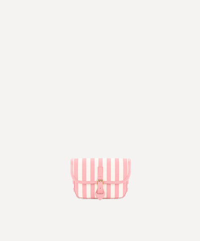 THE BELT BAG NATURAL PINK STRIPED QUADRILLE 