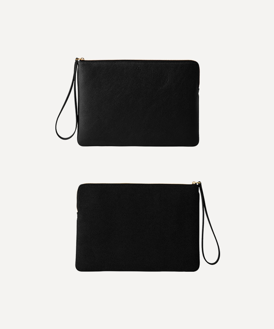 LA POCHETTE CUIR NOIRE