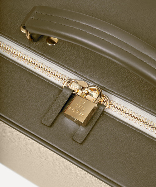 LA VALISE CABINE QUADRILLE NATURELLE