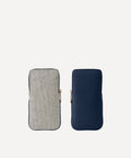 GLASSES CASE NAVY QUADRILLE