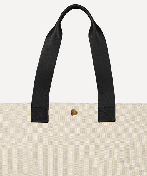 LE SAC PLIABLE CUIR QUADRILLE NATURELLE