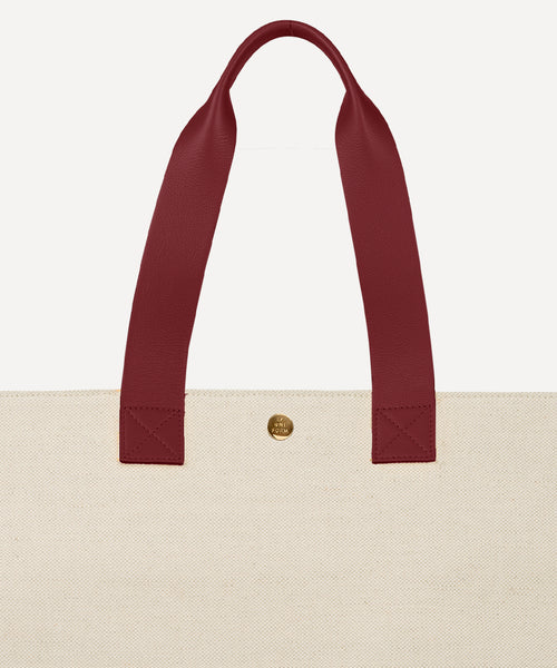 LE SAC PLIABLE CUIR QUADRILLE NATURELLE