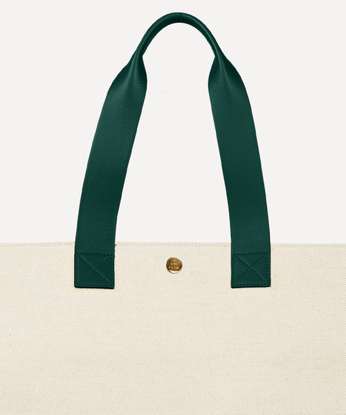 LE SAC PLIABLE CUIR QUADRILLE NATURELLE