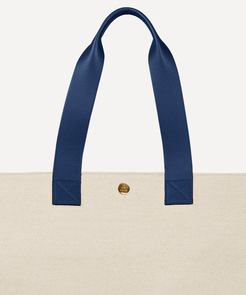 LE SAC PLIABLE CUIR QUADRILLE NATURELLE