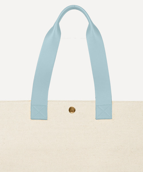 LE SAC PLIABLE CUIR QUADRILLE NATURELLE