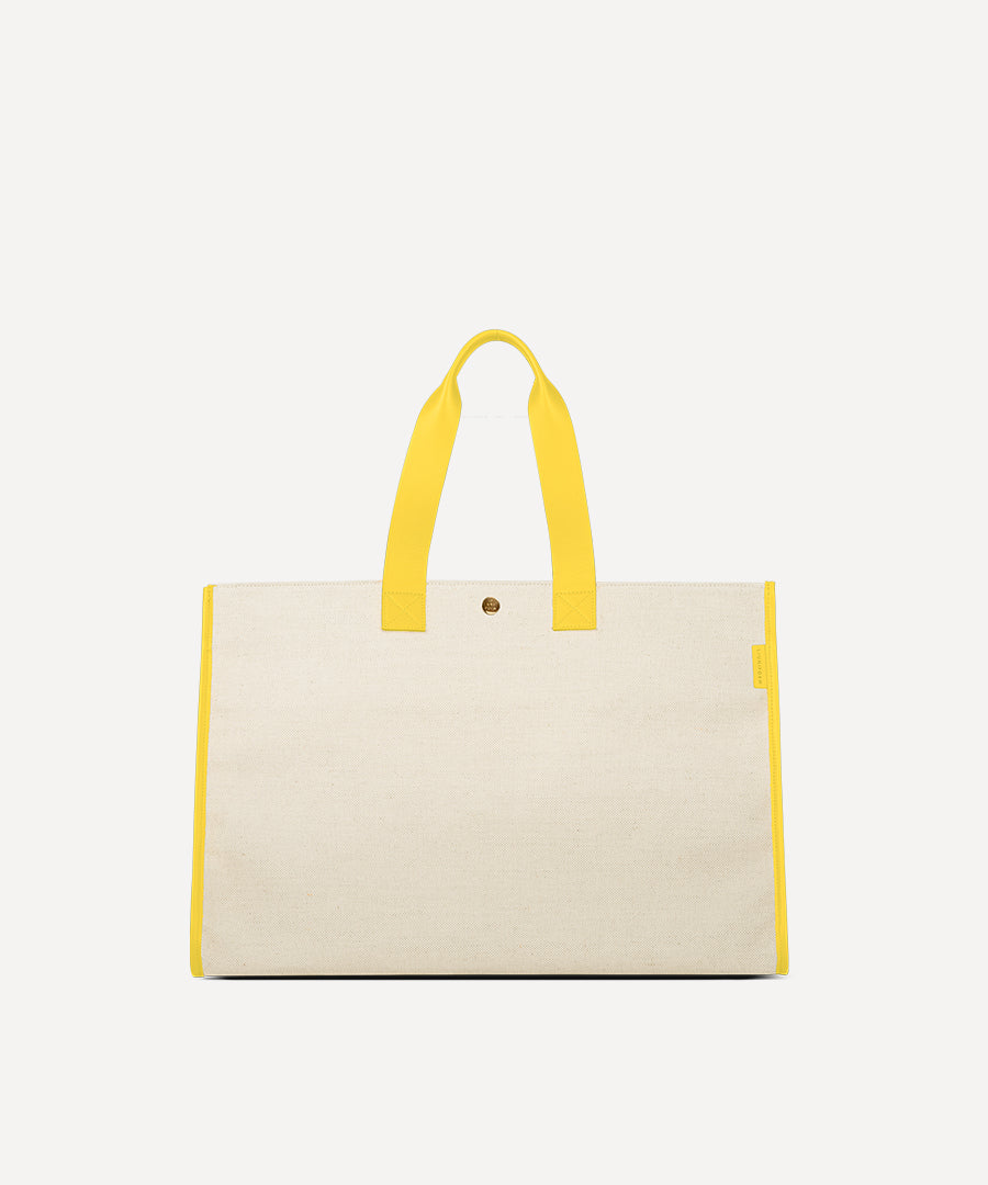 LE SAC PLIABLE CUIR QUADRILLE NATURELLE