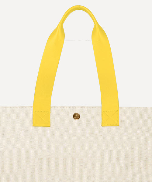 LE SAC PLIABLE CUIR QUADRILLE NATURELLE