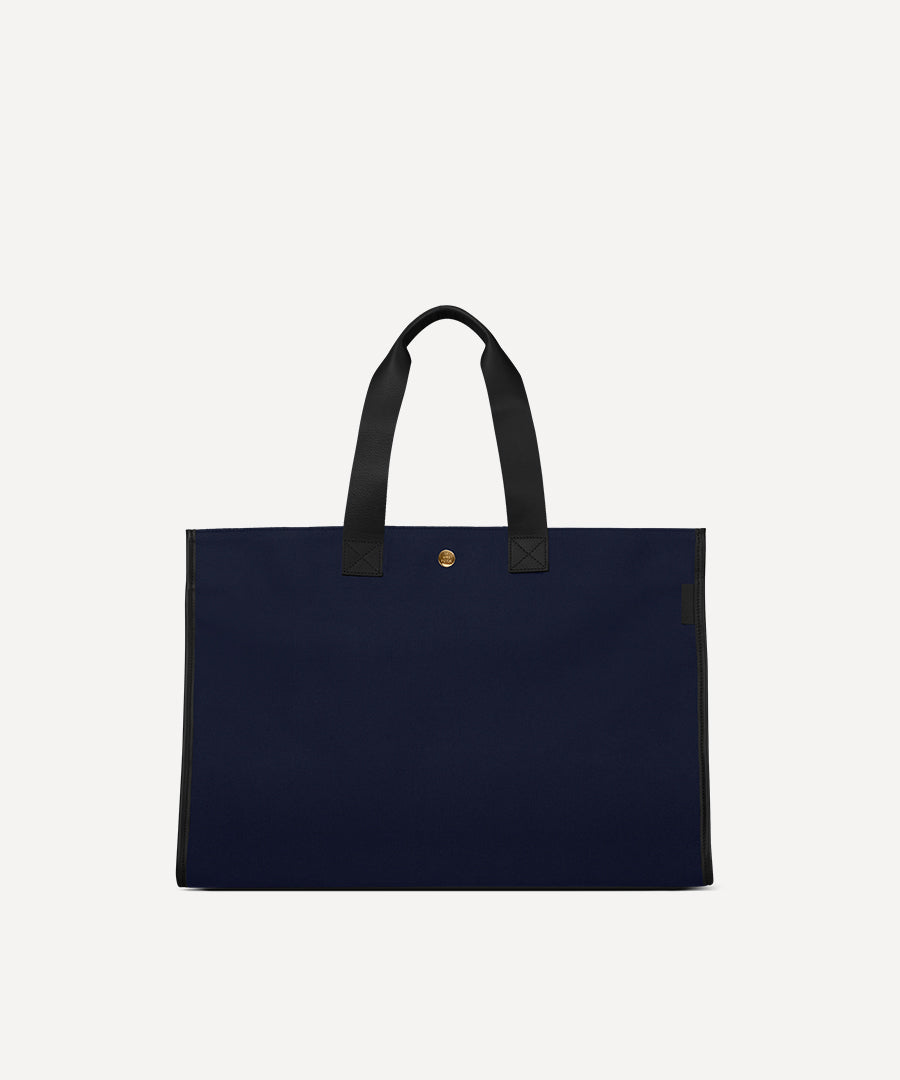 LE SAC PLIABLE CUIR MARINE