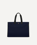 THE FOLDABLE LEATHER BAG NAVY