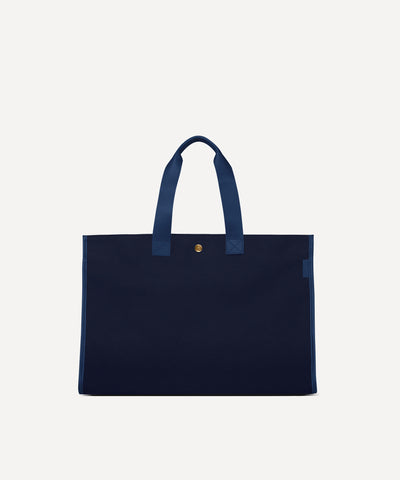 LE SAC PLIABLE CUIR MARINE