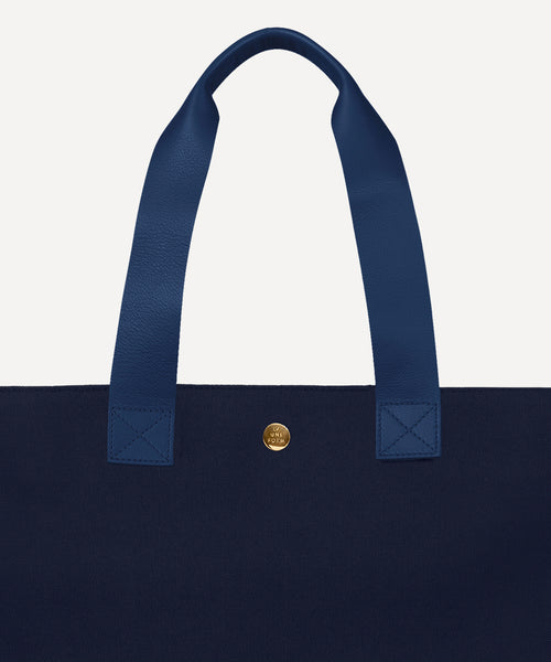 LE SAC PLIABLE CUIR MARINE