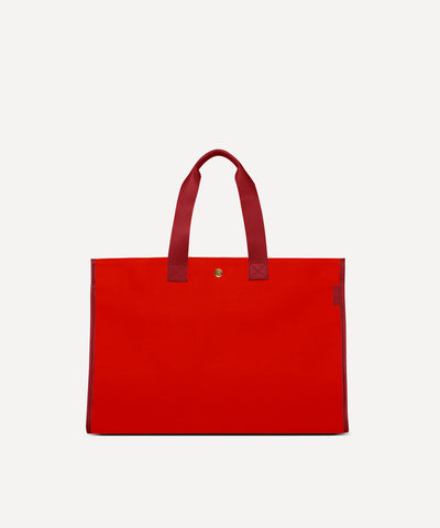 LE SAC PLIABLE CUIR ROUGE