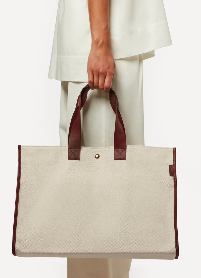 THE FOLDABLE LEATHER BAG RED