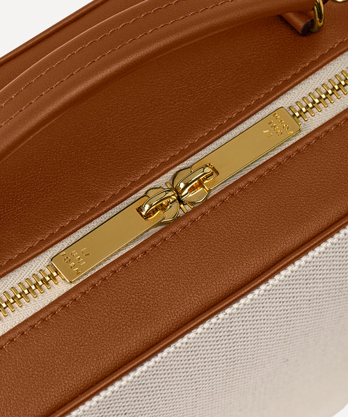 LA VALISE MINIATURE QUADRILLE NATURELLE