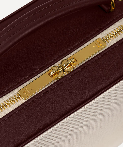 LA VALISE MINIATURE QUADRILLE NATURELLE