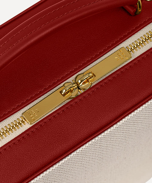 LA VALISE MINIATURE QUADRILLE NATURELLE