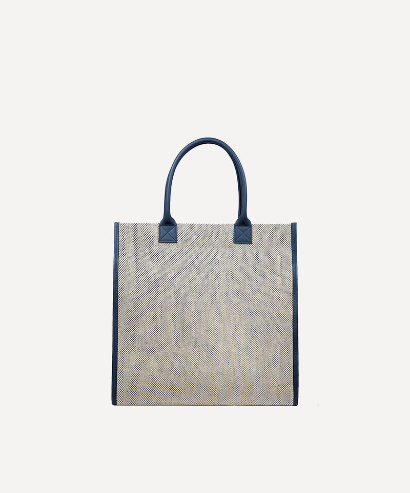 THE CARRY-ALL TOTE BAG NAVY QUADRILLE