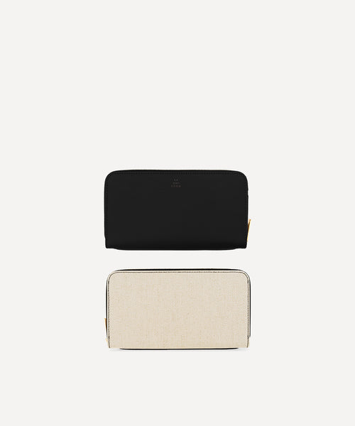 LONG WALLET CANVAS AND LEATHER