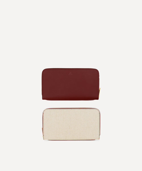 LONG WALLET CANVAS AND LEATHER