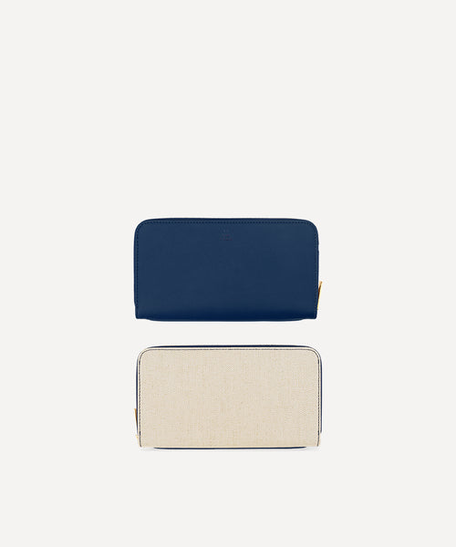 LONG WALLET CANVAS AND LEATHER